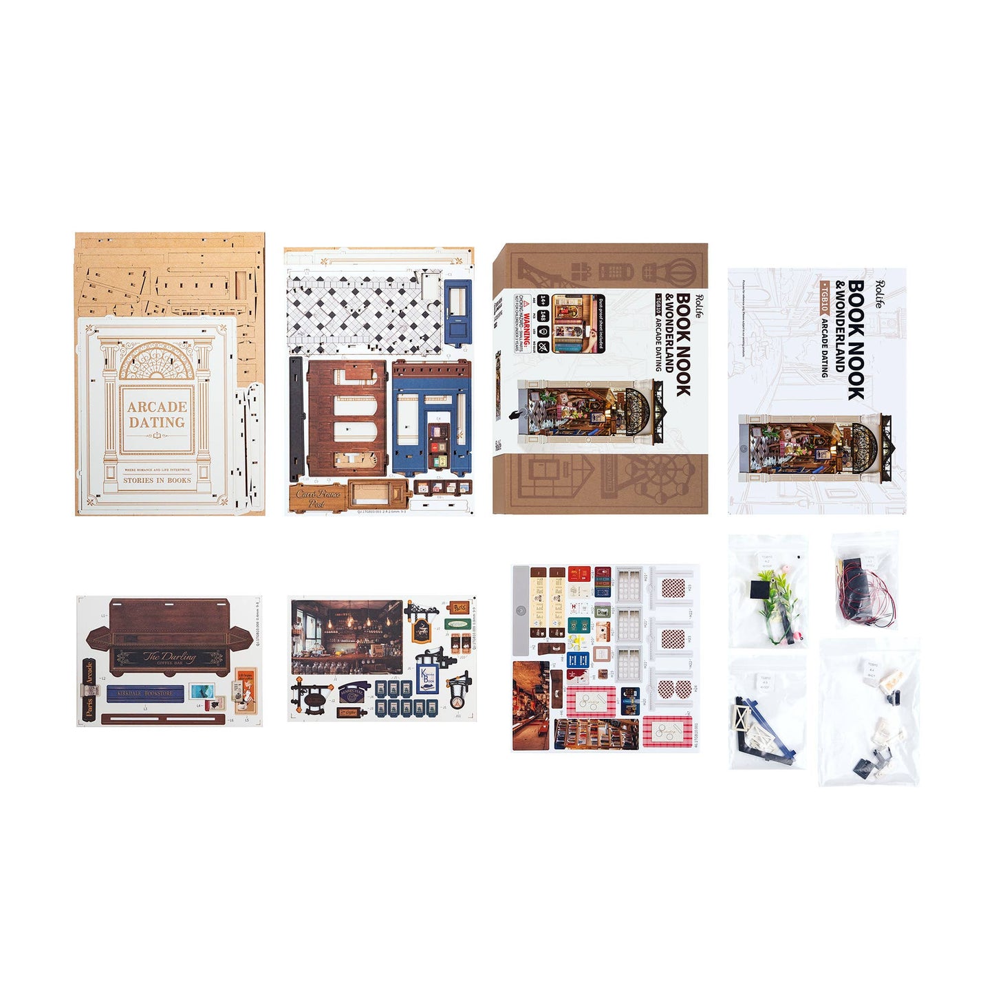 Paris Arcade Date with Dust Cover DIY Book Nook Kit