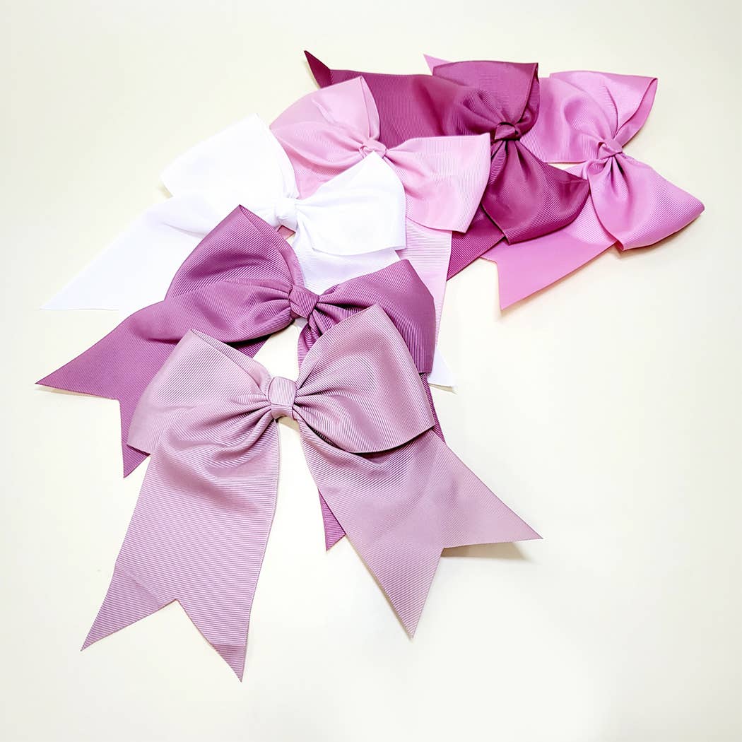 Mauve Tone Cheer Shape Hair Bow