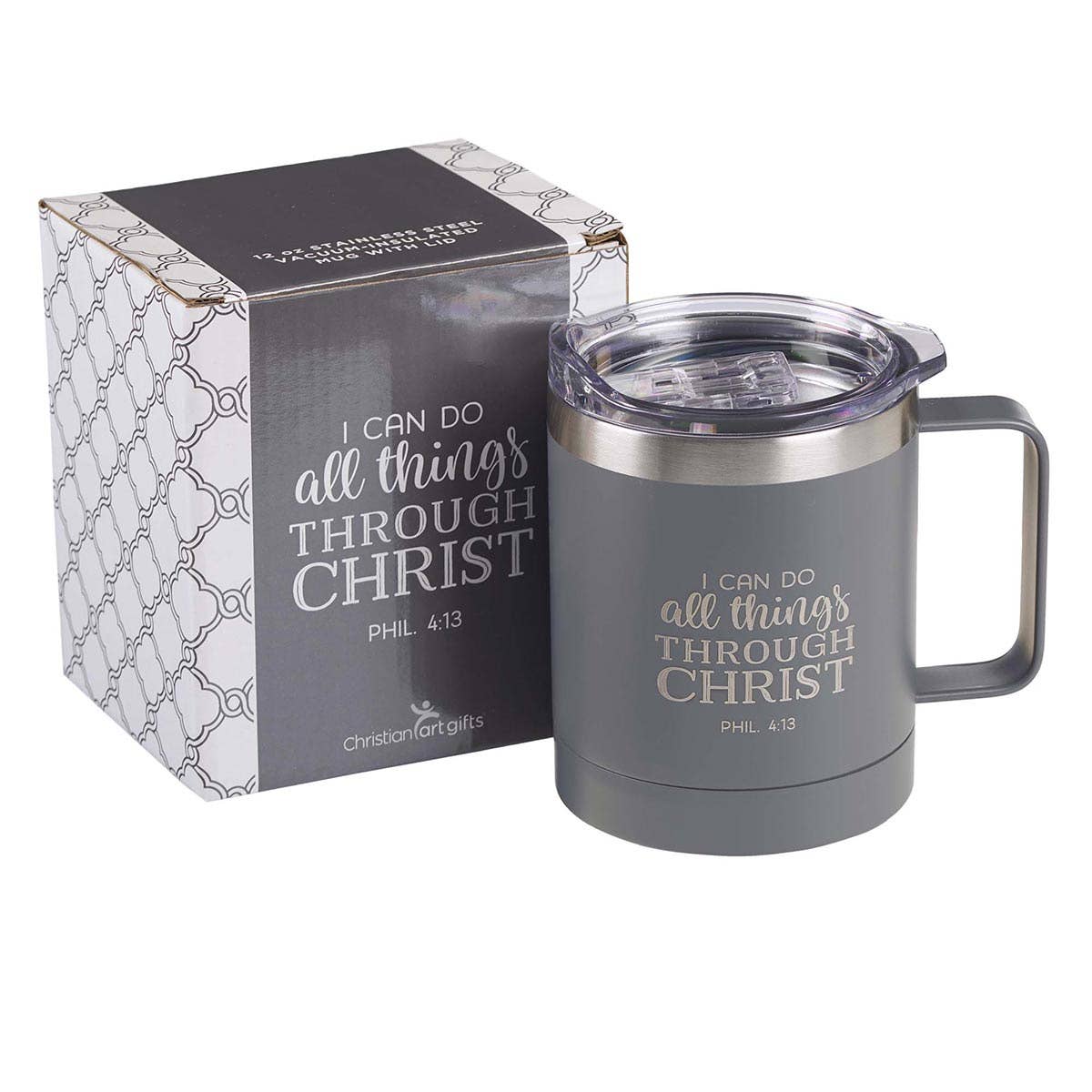 SS Camp Gray All Things Phil. 4:13 Mug