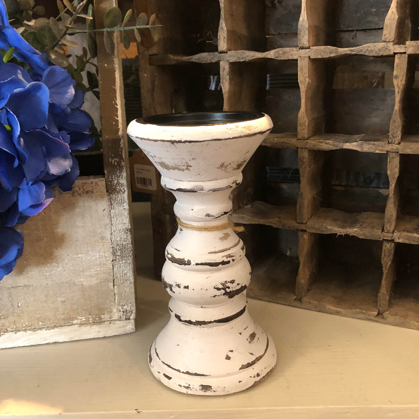 Milk Maids Wood Pillar Candle Holder (Set of 3)