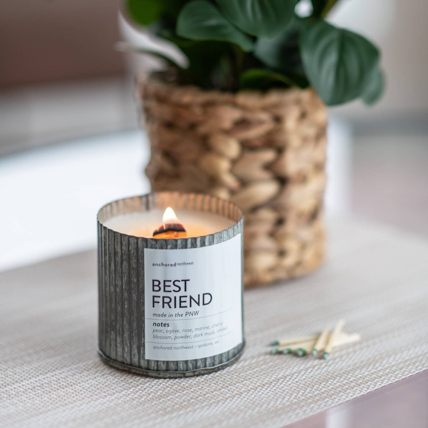 Sunkissed Wood Wick Rustic Vintage Farmhouse Wood Wick Candle