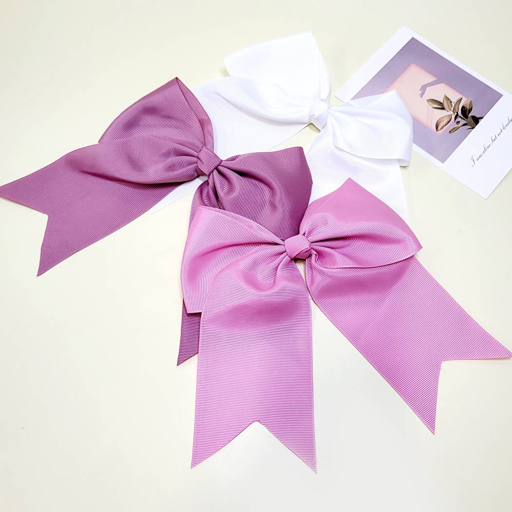 Mauve Tone Cheer Shape Hair Bow