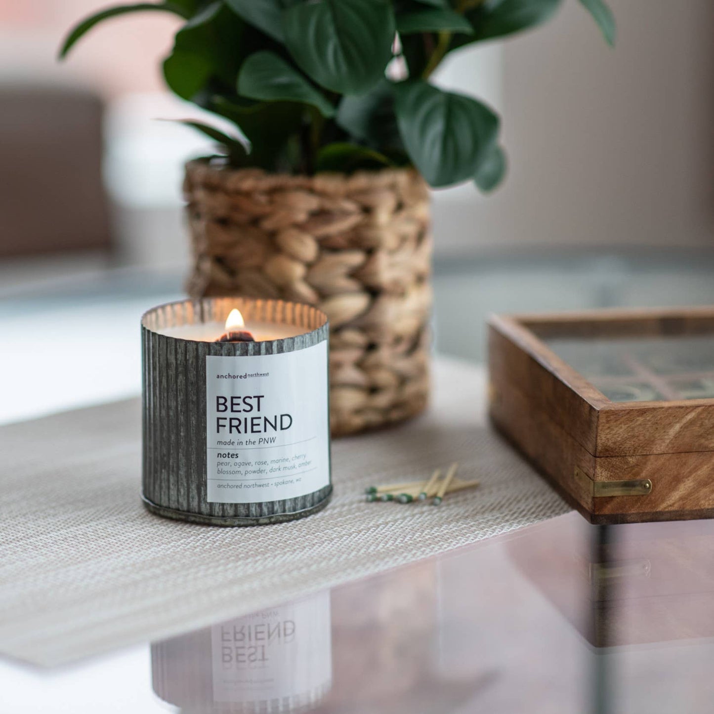 Bookworm Rustic Vintage Farmhouse Wood Wick Candle