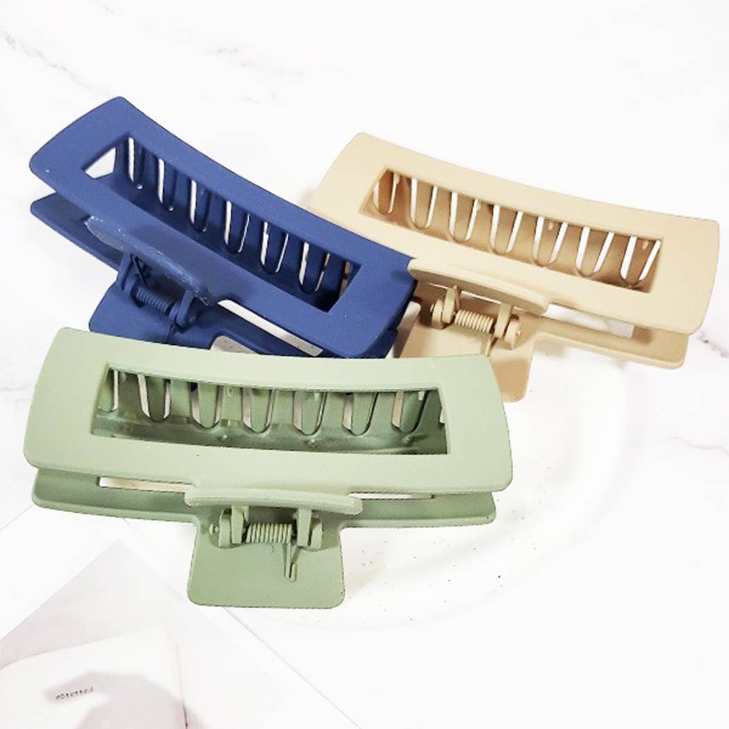 Big Size Matte Color Hair Claw Clip