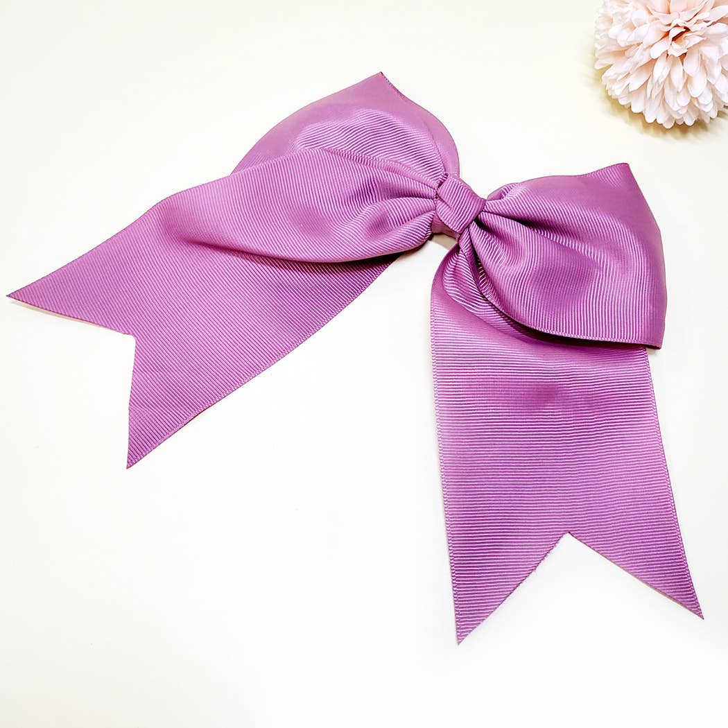 Mauve Tone Cheer Shape Hair Bow