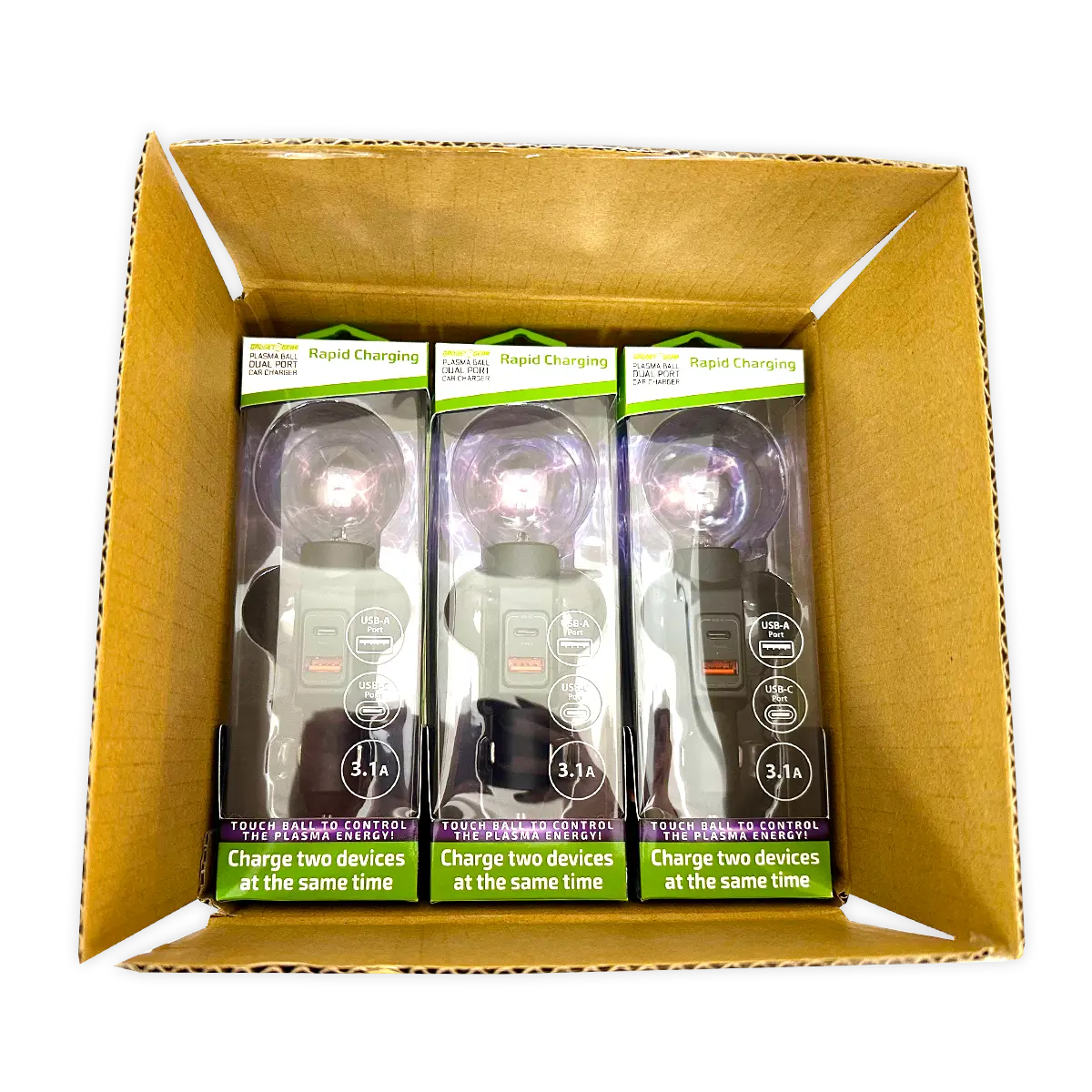 Gadget Gear Plasma Dual USB-C & USB-A Car Charger