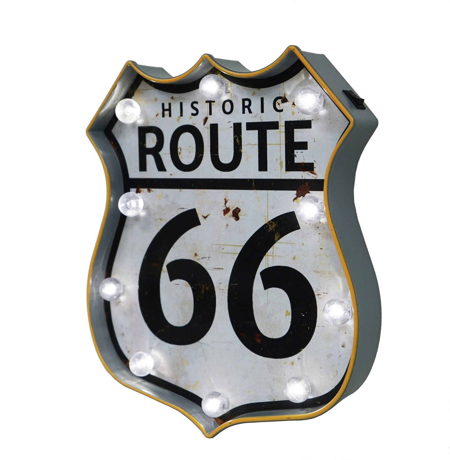 LED Lighted "Route 66" Wall Decor