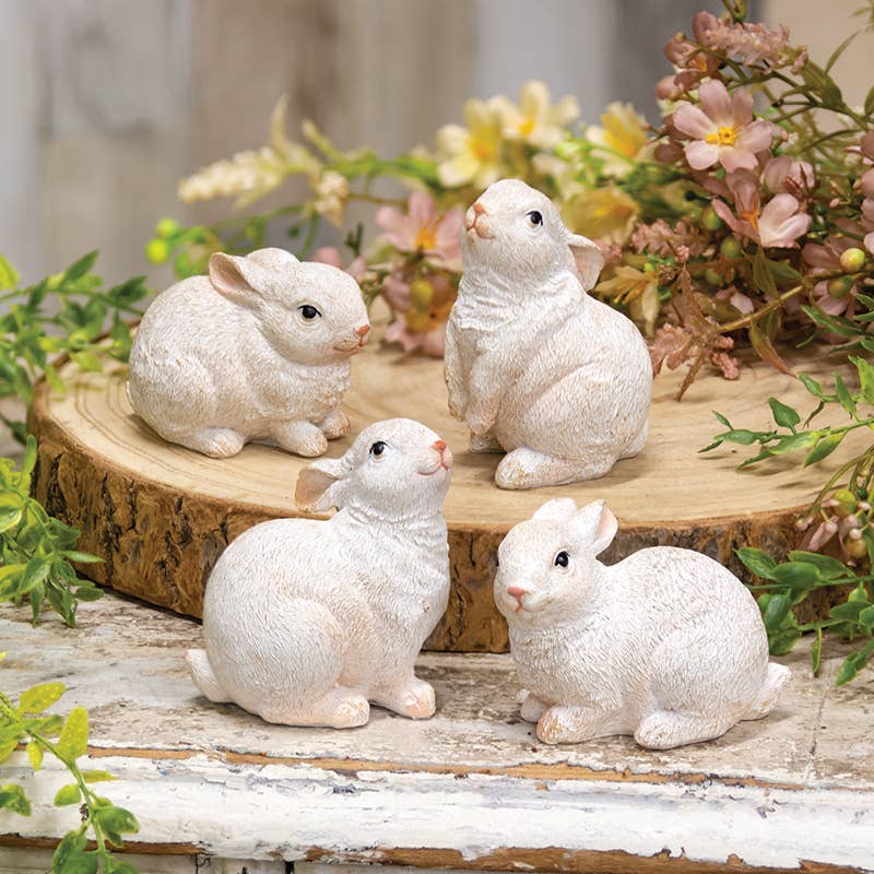 White Resin Bunny