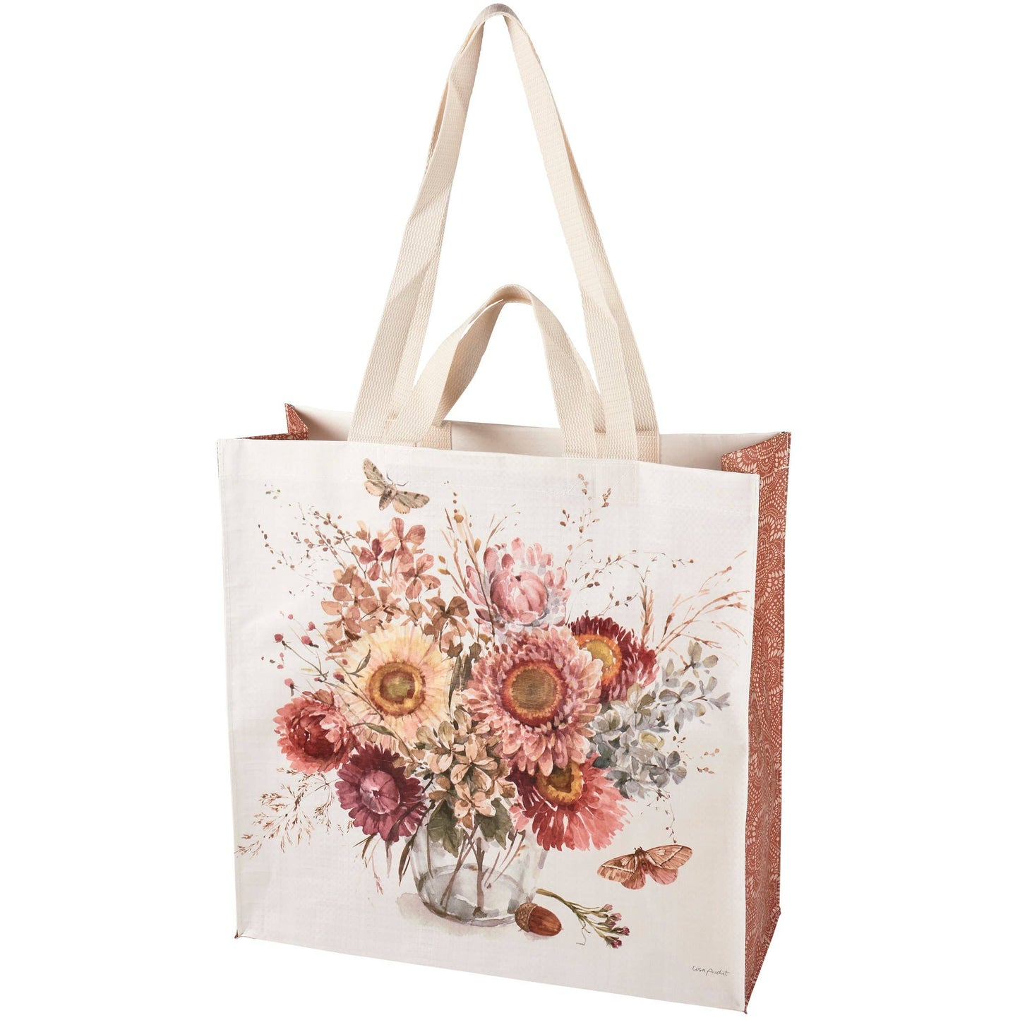 Fall Floral Vase Market Tote