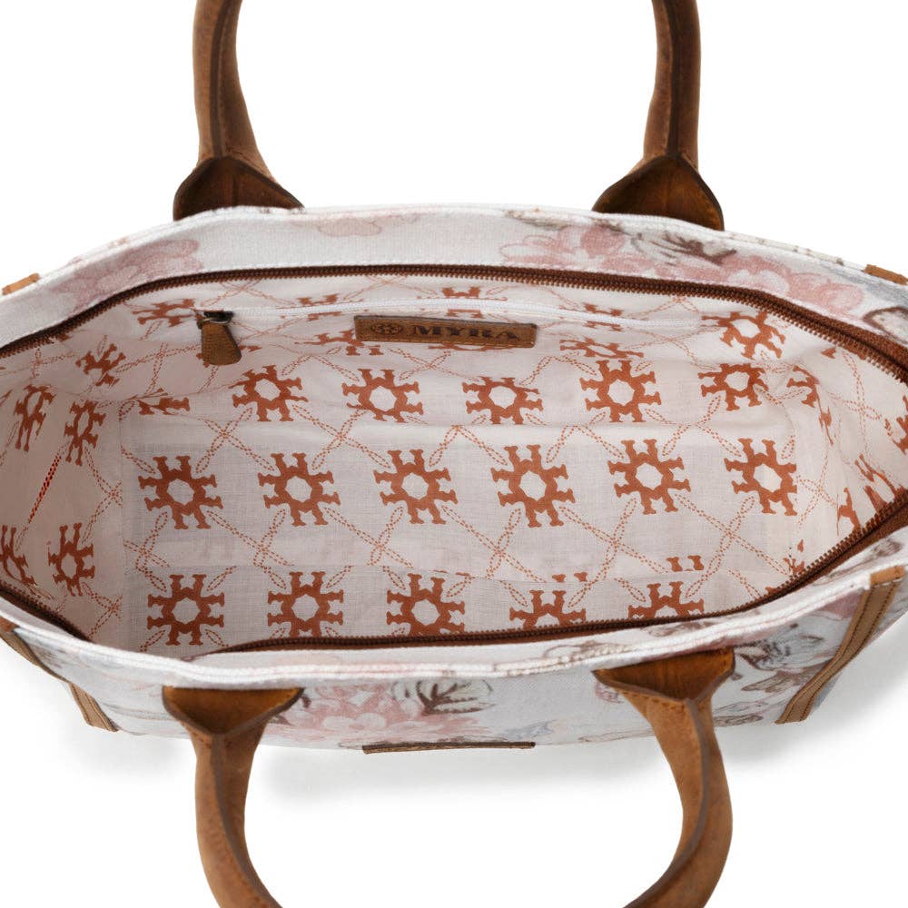 Myra Rosy Trails Crossbody Bag in Faded Plum