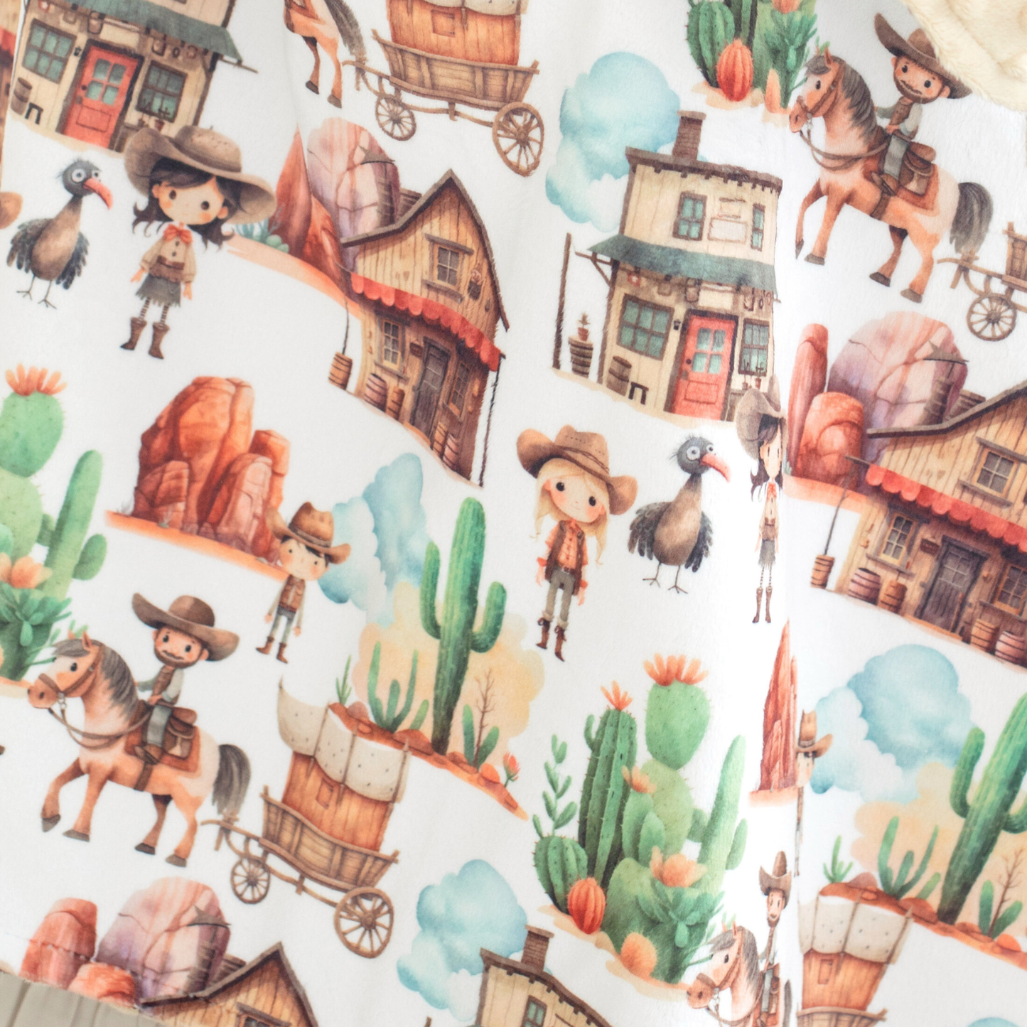 West Adventure Baby & Toddler Minky Blanket