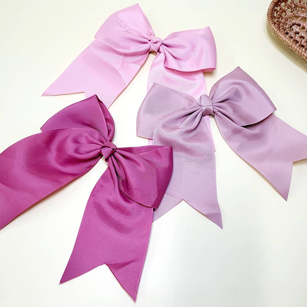 Mauve Tone Cheer Shape Hair Bow