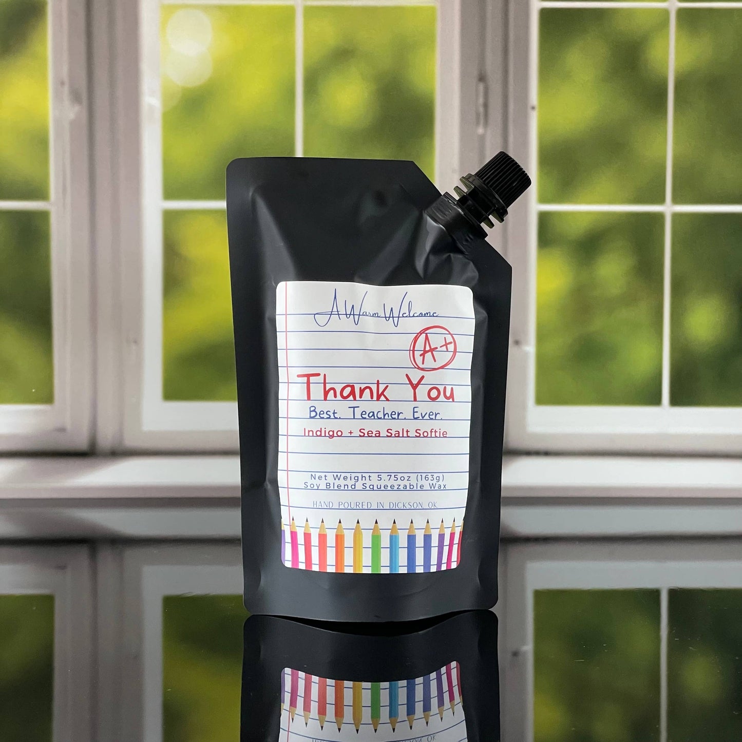 Teacher Indigo + Sea Salt Softie | Scented Squeeze Wax Melt