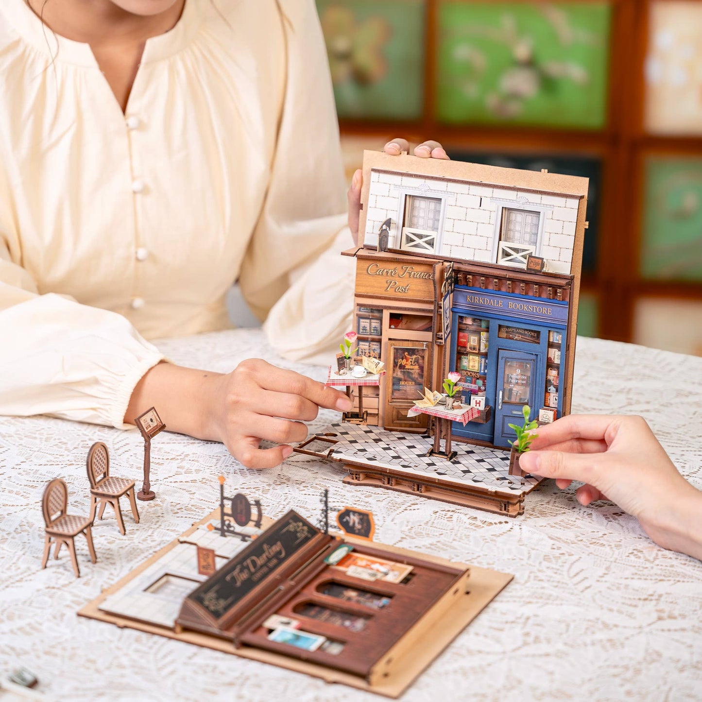 Paris Arcade Date with Dust Cover DIY Book Nook Kit