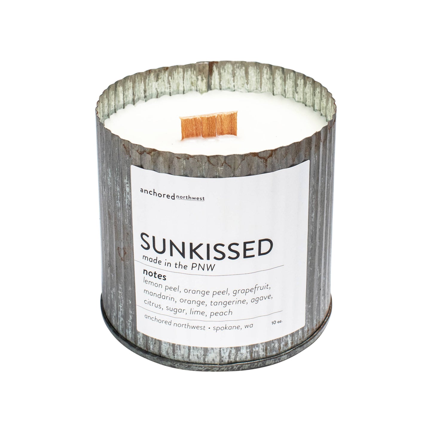Sunkissed Wood Wick Rustic Vintage Farmhouse Wood Wick Candle