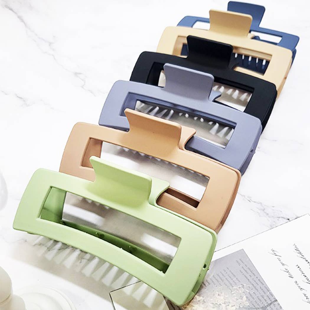 Big Size Matte Color Hair Claw Clip
