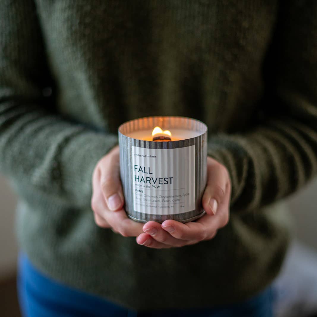 Staycation Rustic Vintage Farmhouse Wood Wick Candle