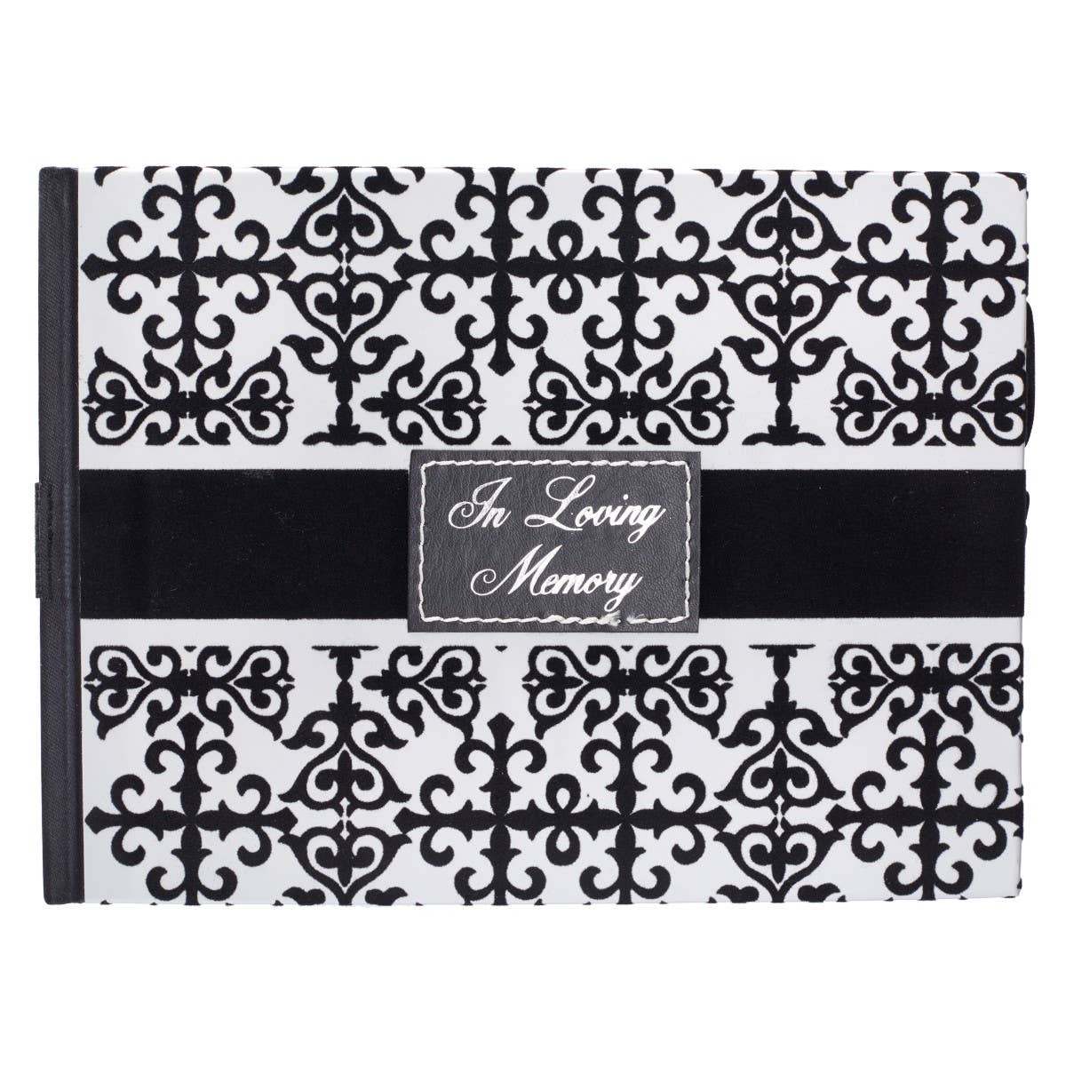 Guest Book Black/White In Loving Memory