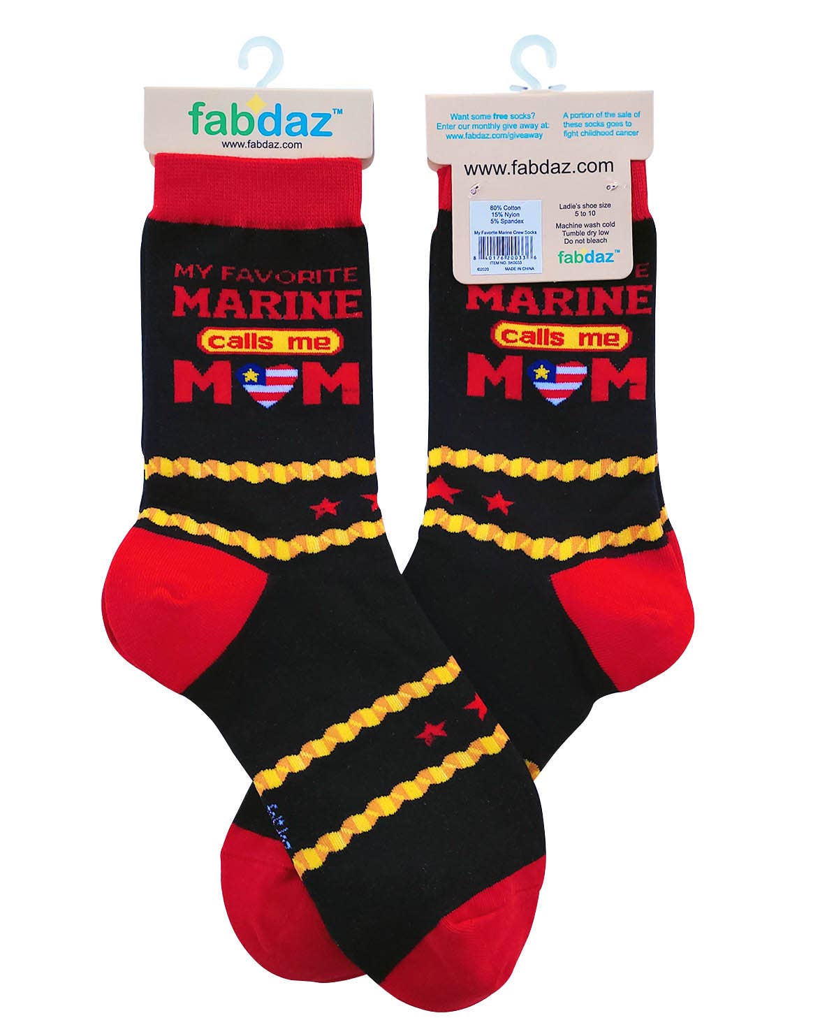 My Favorite Marine Calls Me Mom Women's Crew Socks