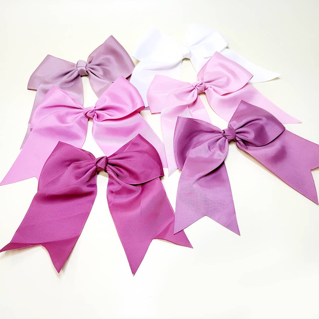 Mauve Tone Cheer Shape Hair Bow