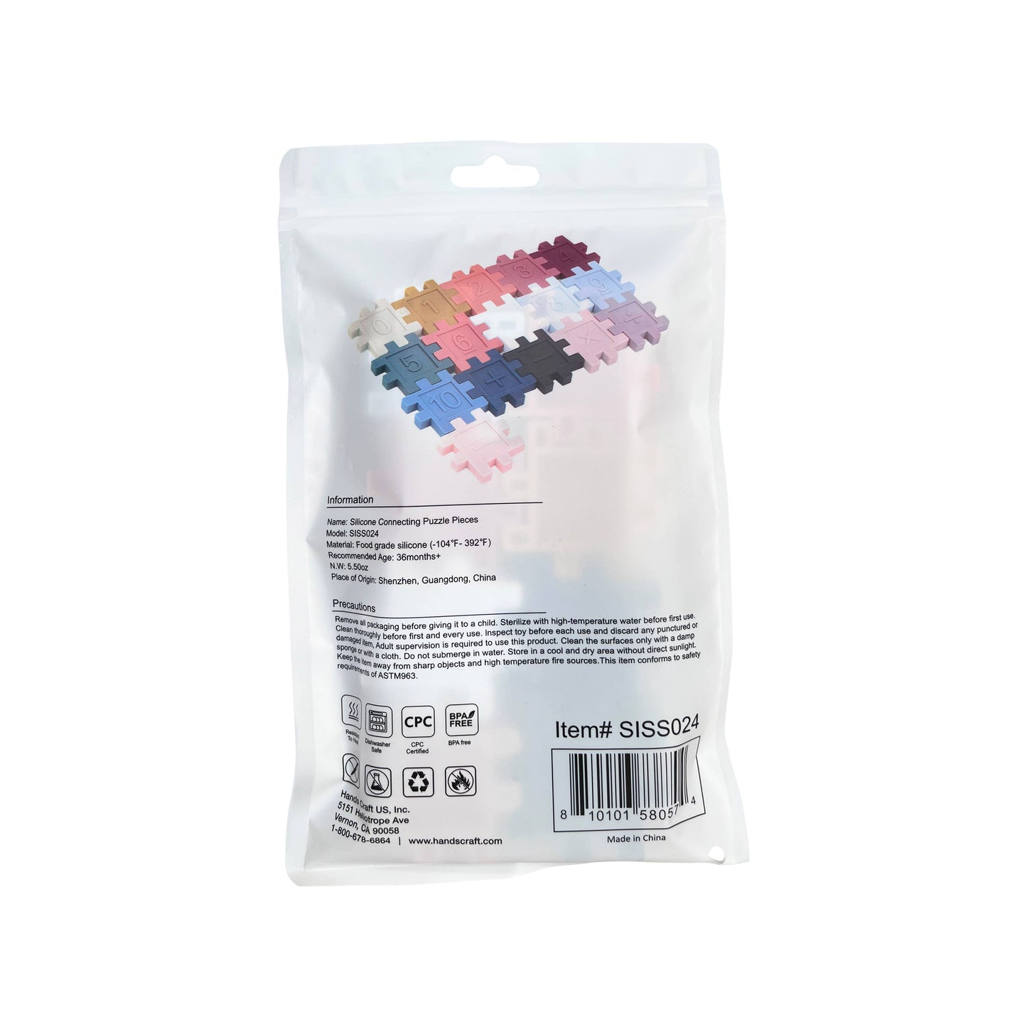 Silicone Baby Connecting Puzzle Pieces: Numbers