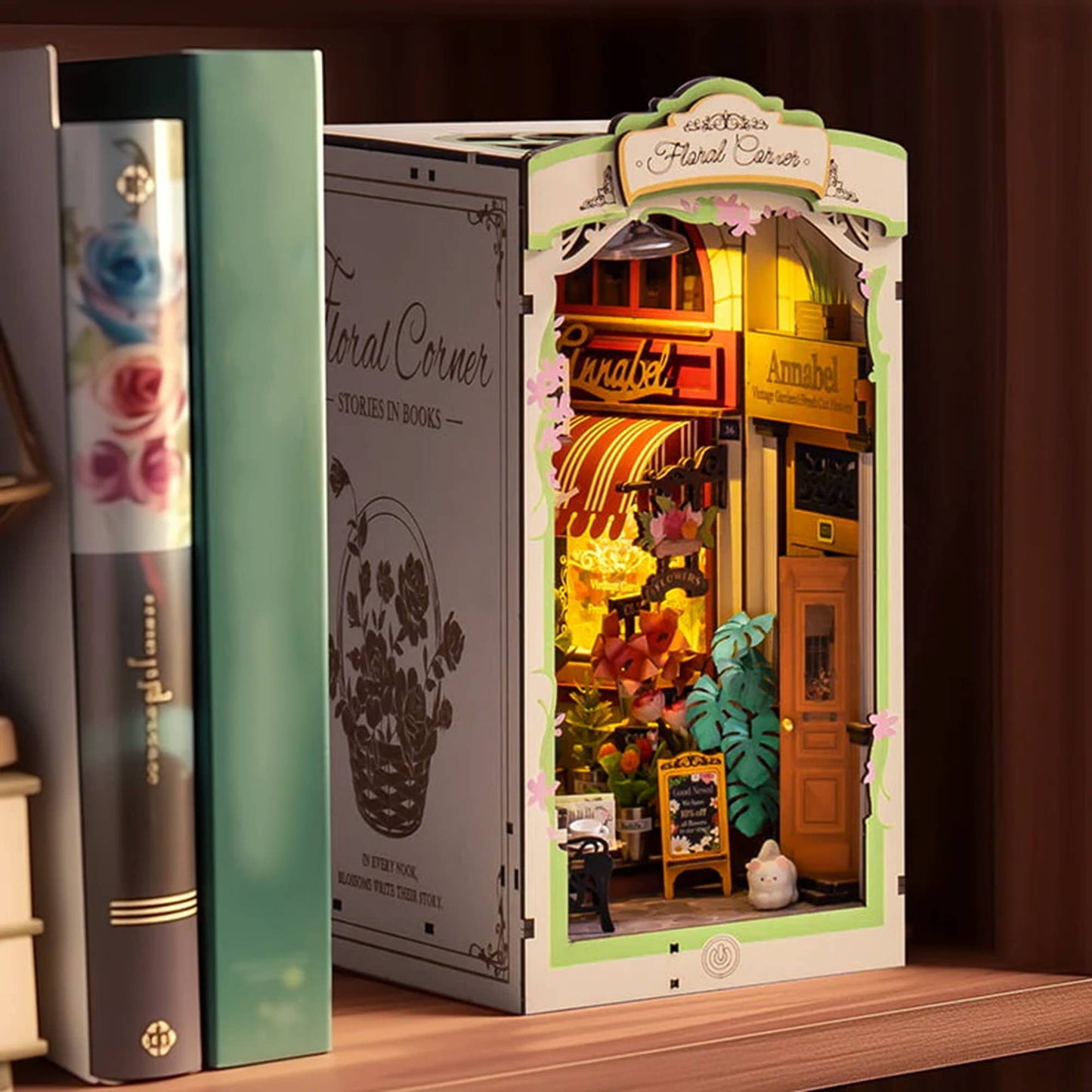 Floral Corner with Dust Cover