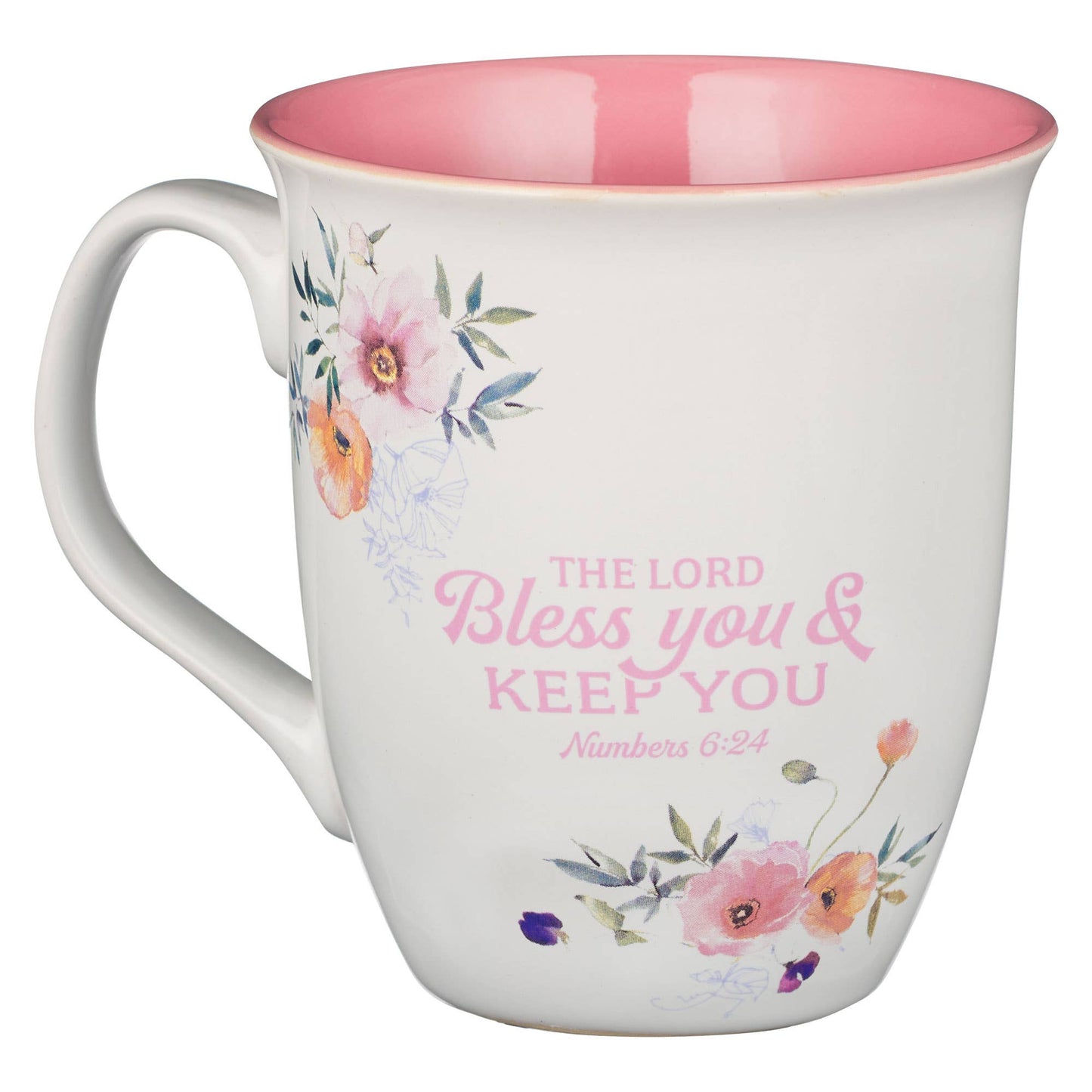 Pink/White Floral Best Mom Ever Num. 6:24 Mug