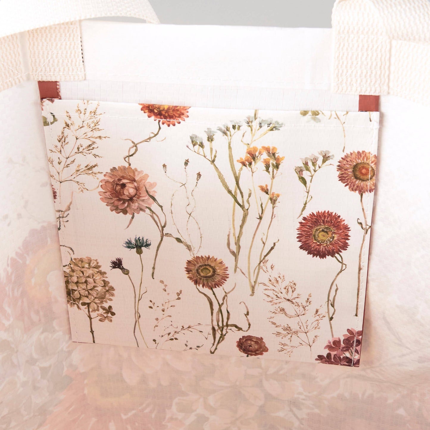 Fall Floral Vase Market Tote
