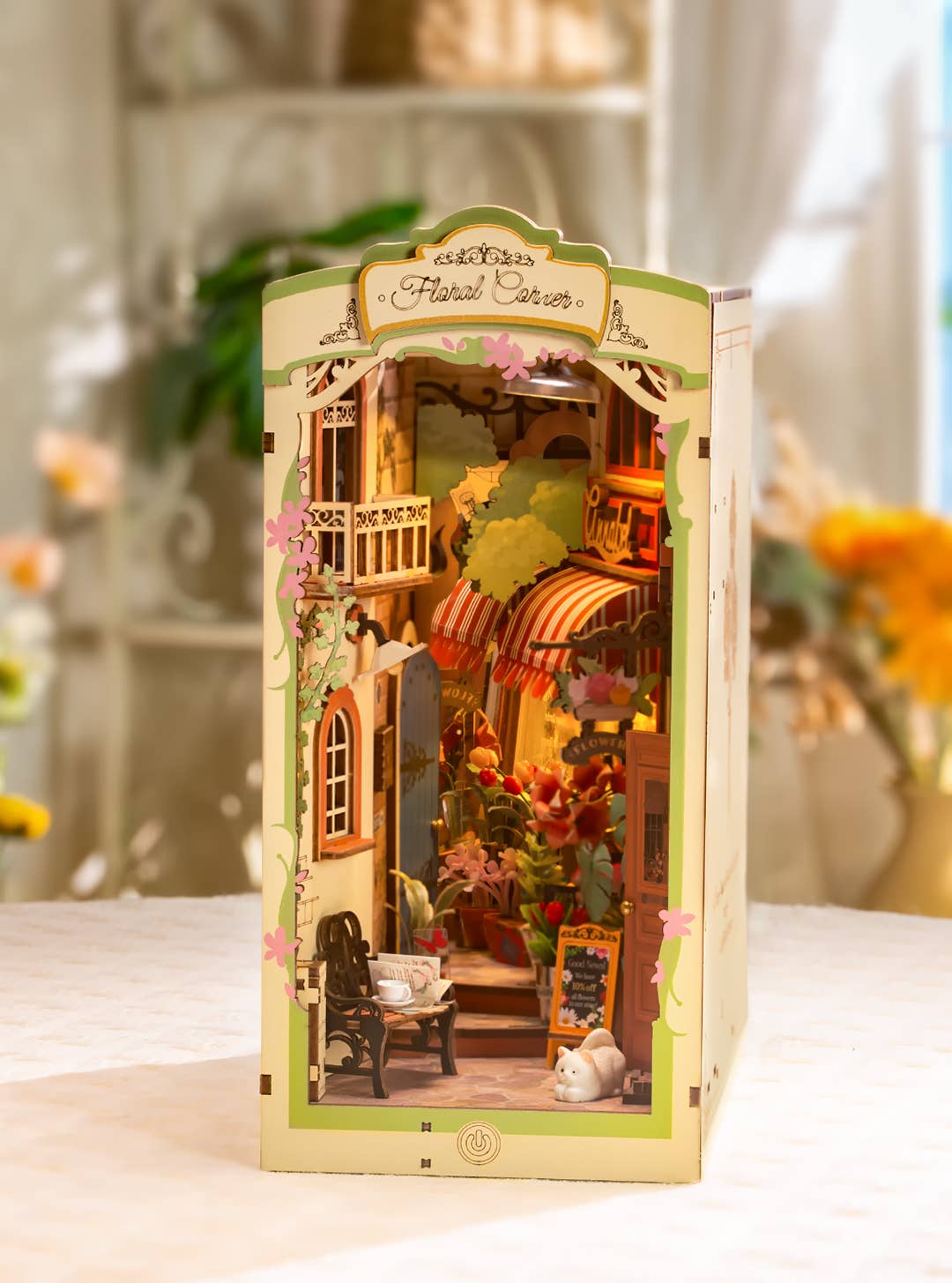 Floral Corner with Dust Cover