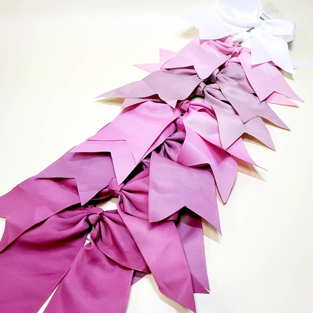 Mauve Tone Cheer Shape Hair Bow