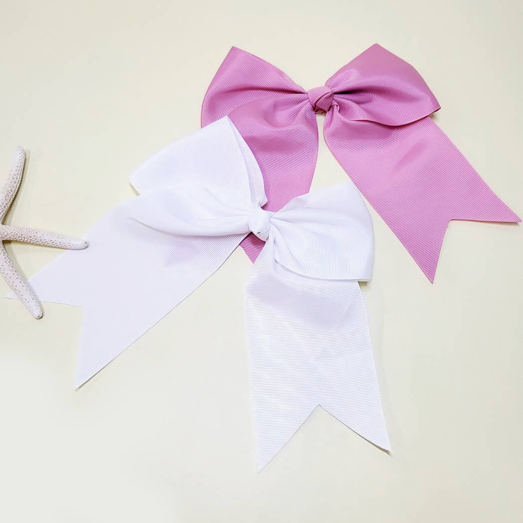 Mauve Tone Cheer Shape Hair Bow