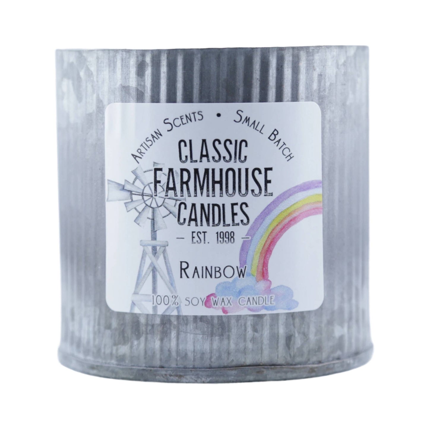 Rainbow Large Tin Soy Candle
