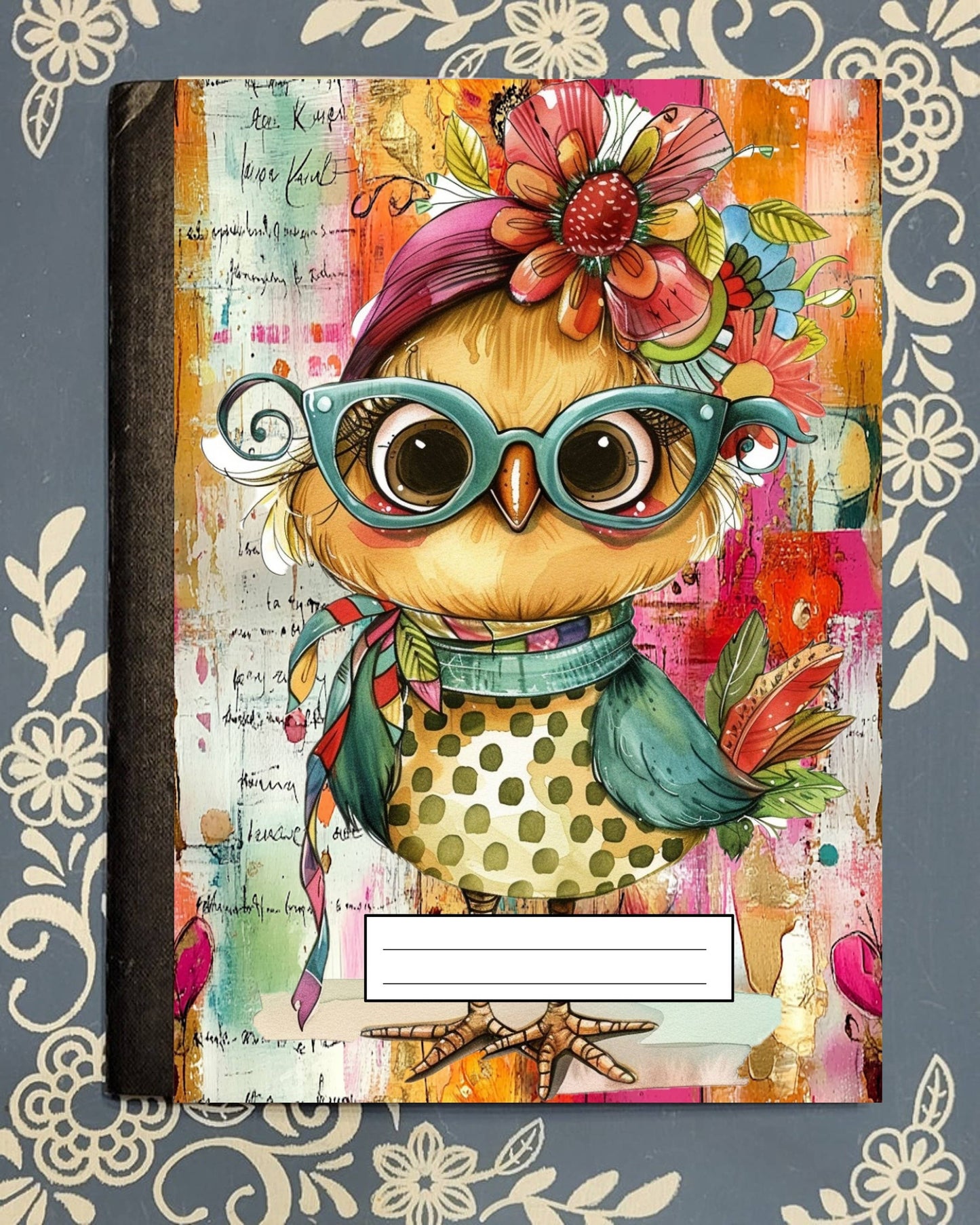 Chicken, Fancy Chicken 6, Covered Notebook