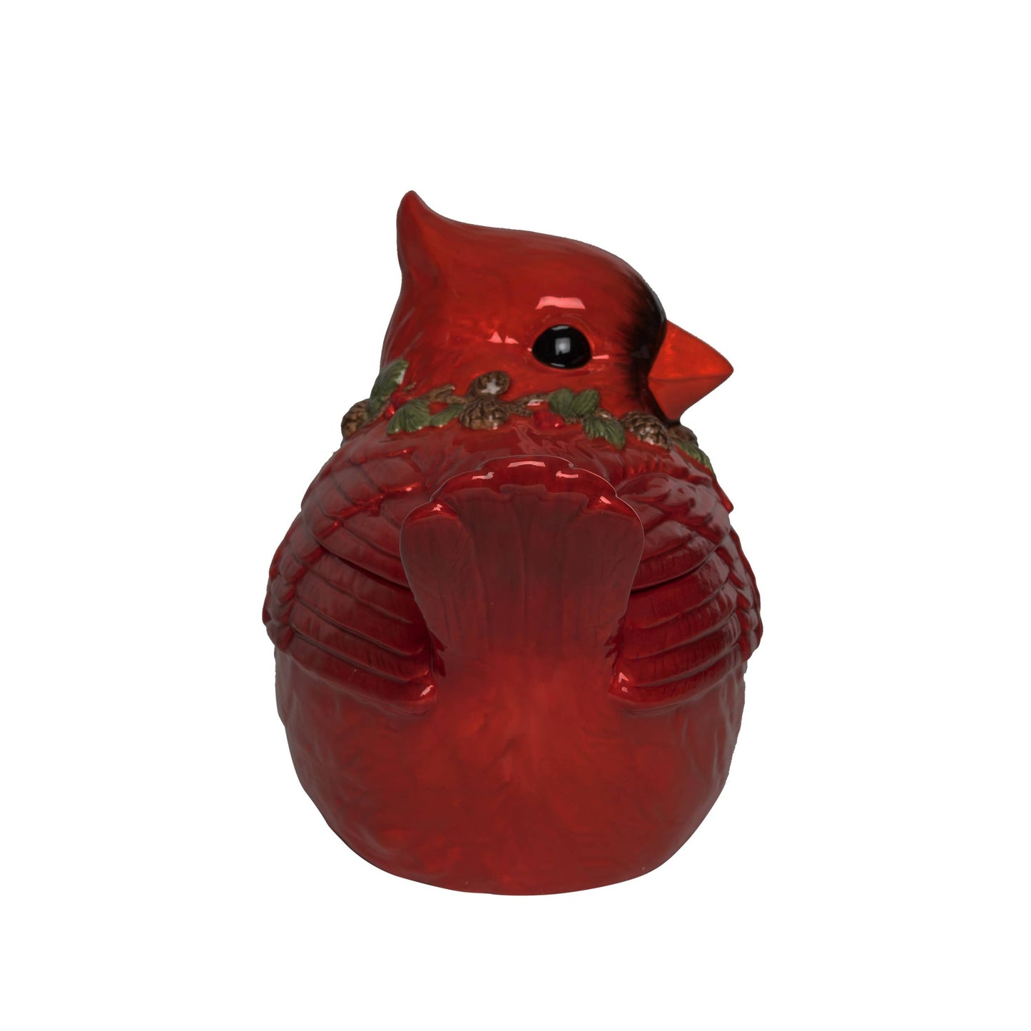 Christmas Ceramic Cardinal Cookie Jar