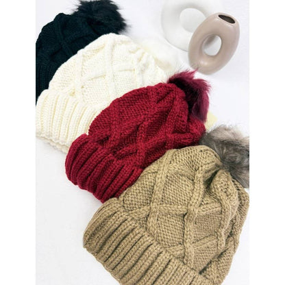 Thick Cable Knit Beanie