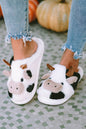 1 the Woman - Cartoon Animal Cow Plush Slippers