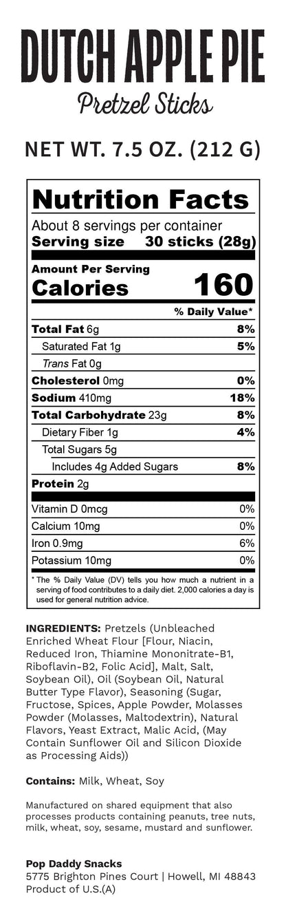 Seasoned Pretzels - 7.5oz - Dutch Apple Pie (seasonal)