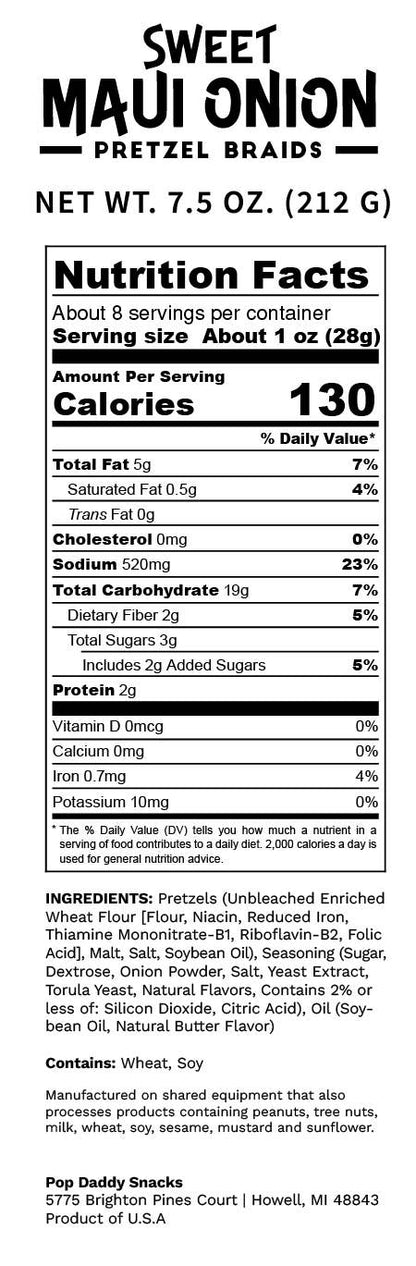 Seasoned Pretzels - 7.5oz - Sweet Maui Onion