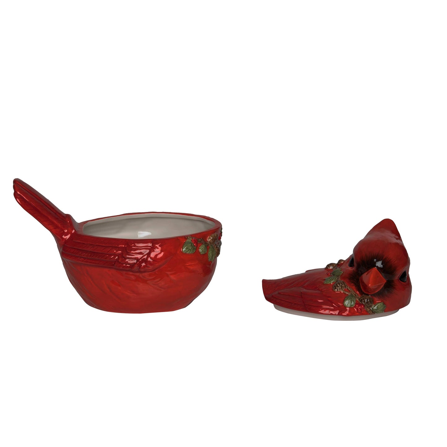 Christmas Ceramic Cardinal Cookie Jar