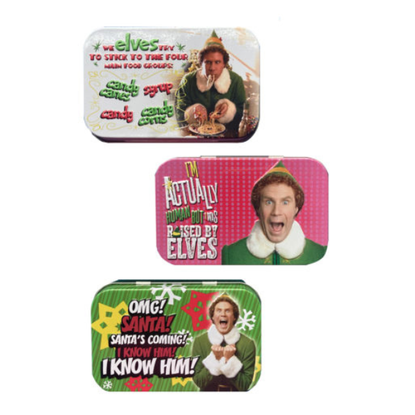 Buddy the Elf Pass the Syrup Maple Candy Tin 18ct Display