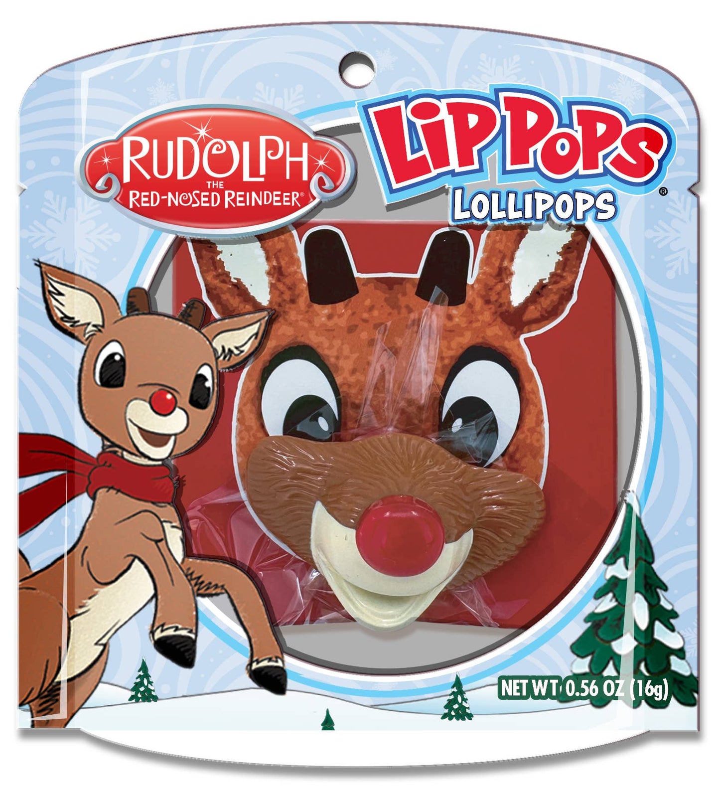 Rudolph Lip Pops, 12ct Display