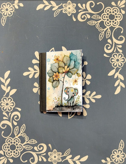 Elephant, Baby under a Tree, Covered Notebook