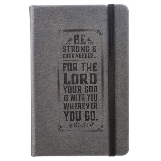 Notebook Faux Leather Gray Be Strong Josh. 1:9