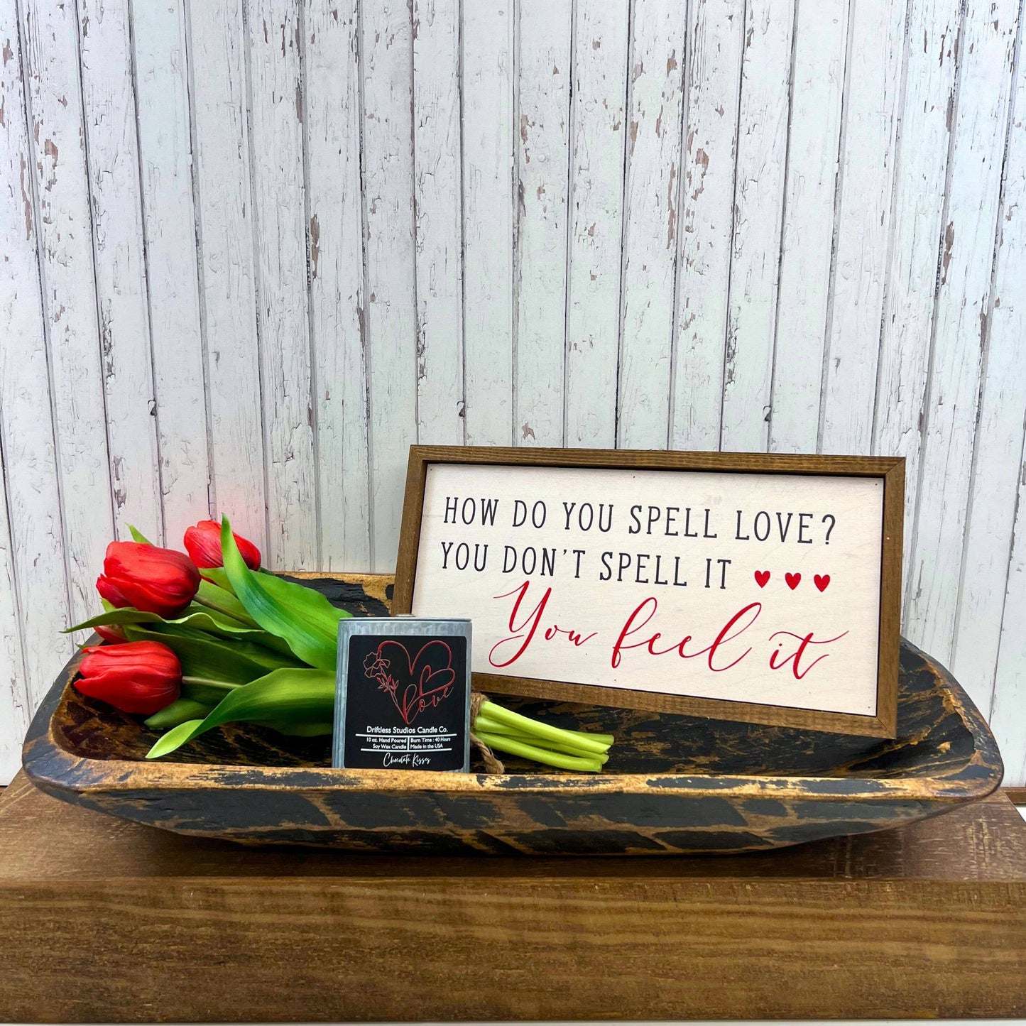 12x6 How Do You Spell Love Valentine's Day Home Decor Signs