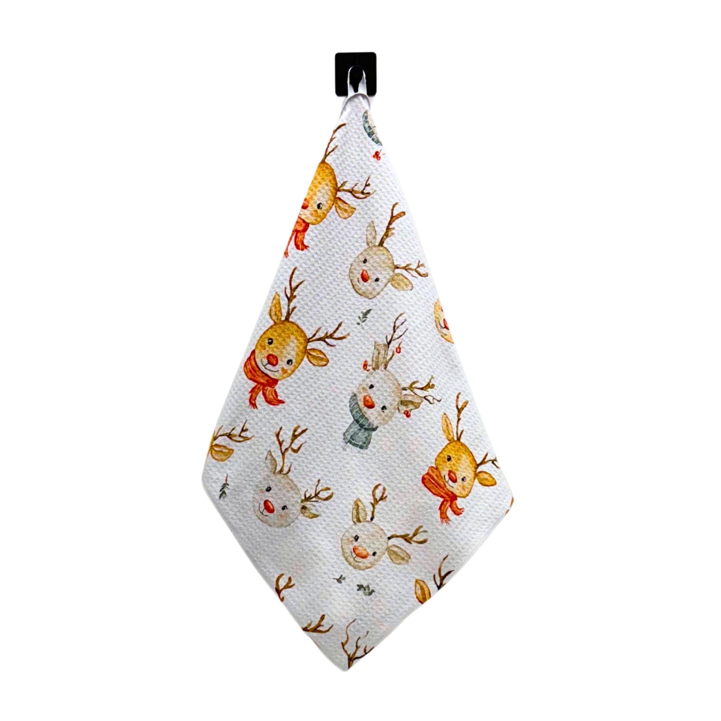 Christmas Reindeer - Holiday Decor Waffle Towels