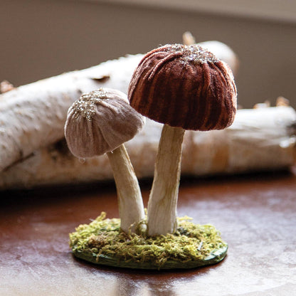 Woodland Brown Mushrooms Sitter - Small