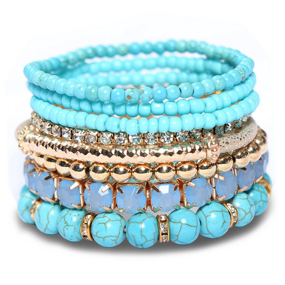 BOHEMIAN CREATIVE GLASS BEAD BRACELET