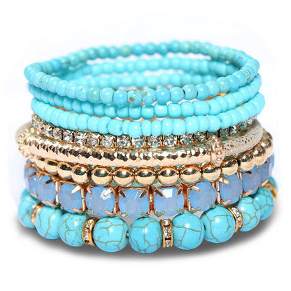 BOHEMIAN CREATIVE GLASS BEAD BRACELET