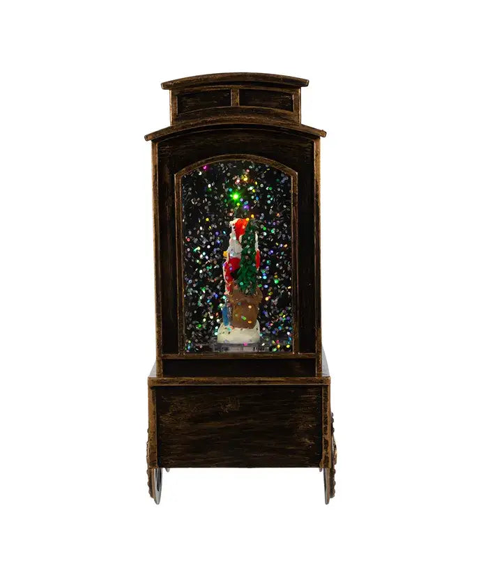 Battery-Operated Santa Water Lantern With Projector Light