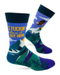 I Fuckin' Love it Out Here Men's Novelty Crew Socks